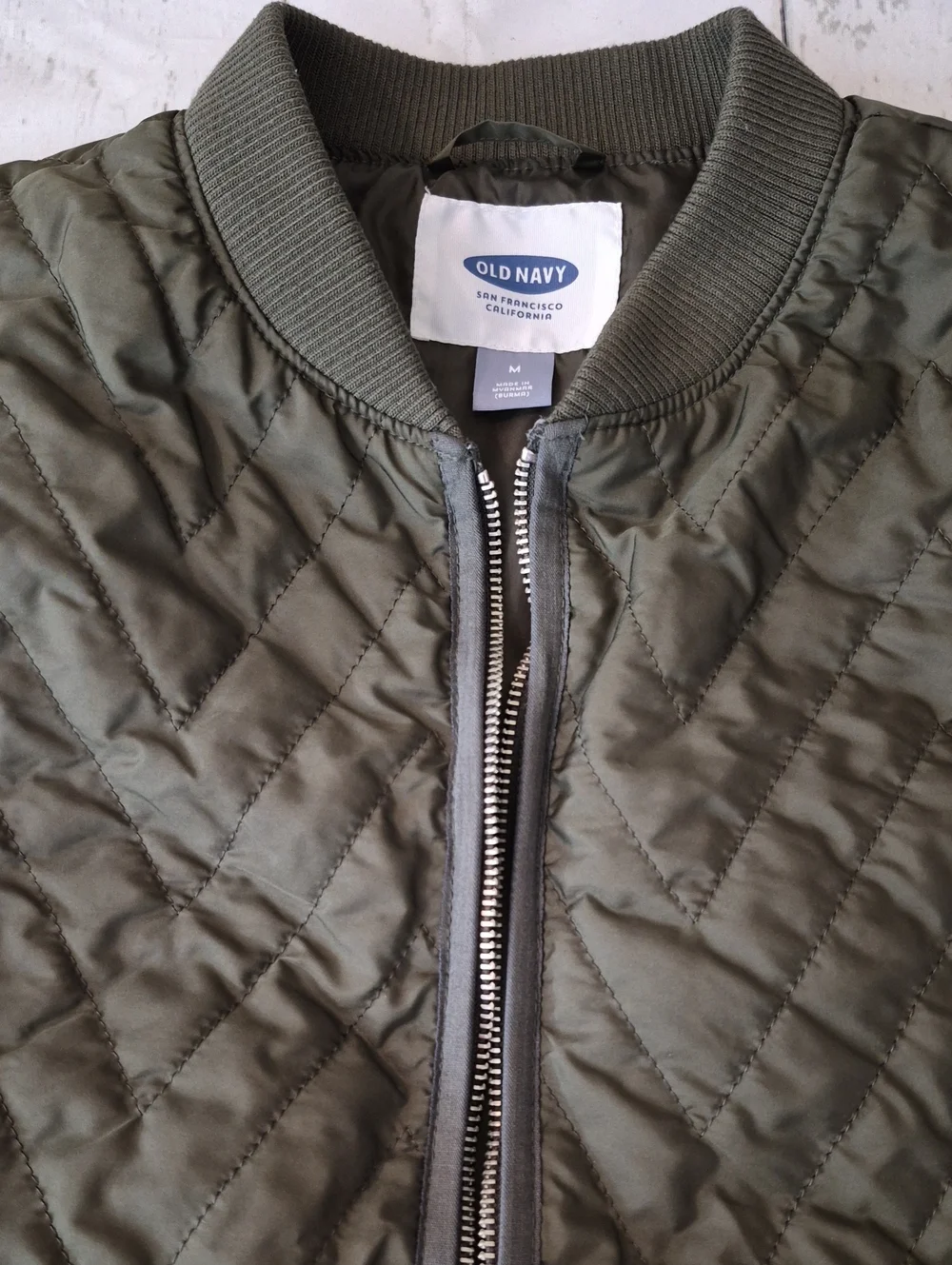 Old Navy Quilted Zip Front Vest Green Size M‎